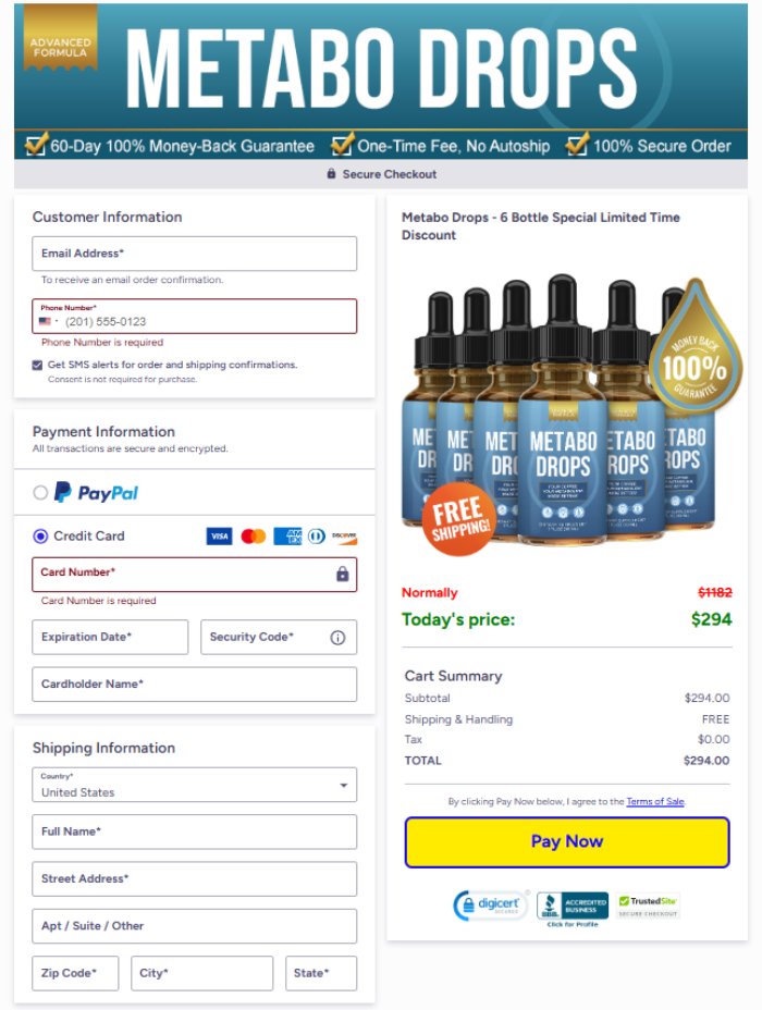 Metabo Drops Official Website Secure Order Page